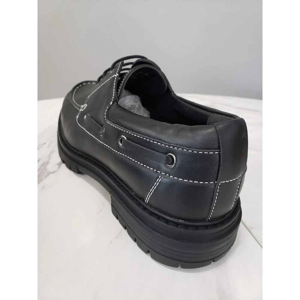 ASOS‎ SIZE 10 / EURO 43 CHUNKY LACE UP BOAT SHOES lug sole mens y2k Goth Dress